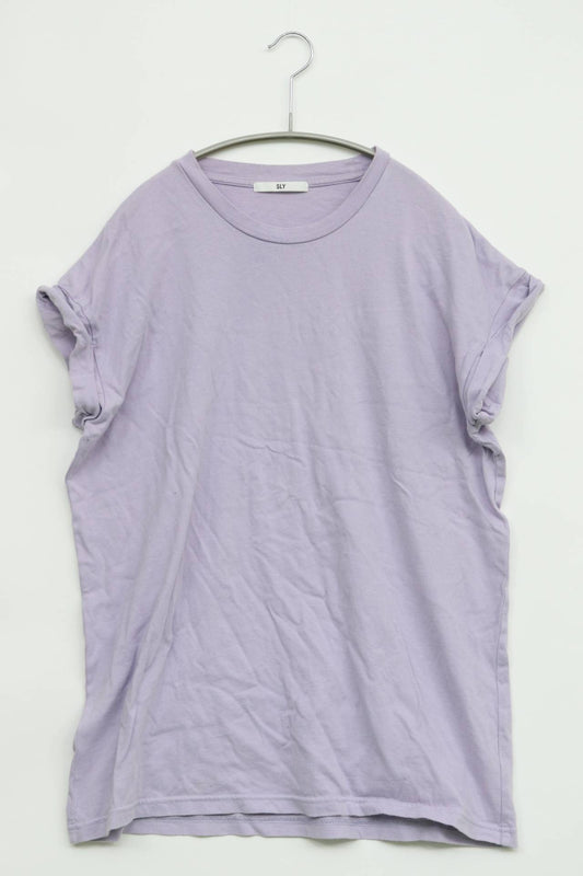 SLY/スライ/Tシャツ/カットソー/トップス/パープル/165/80A