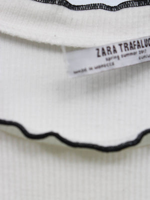 ZARA/ザラ/Tシャツ/カットソー/トップス/ホワイト/EUR S/USA S/MEX 26