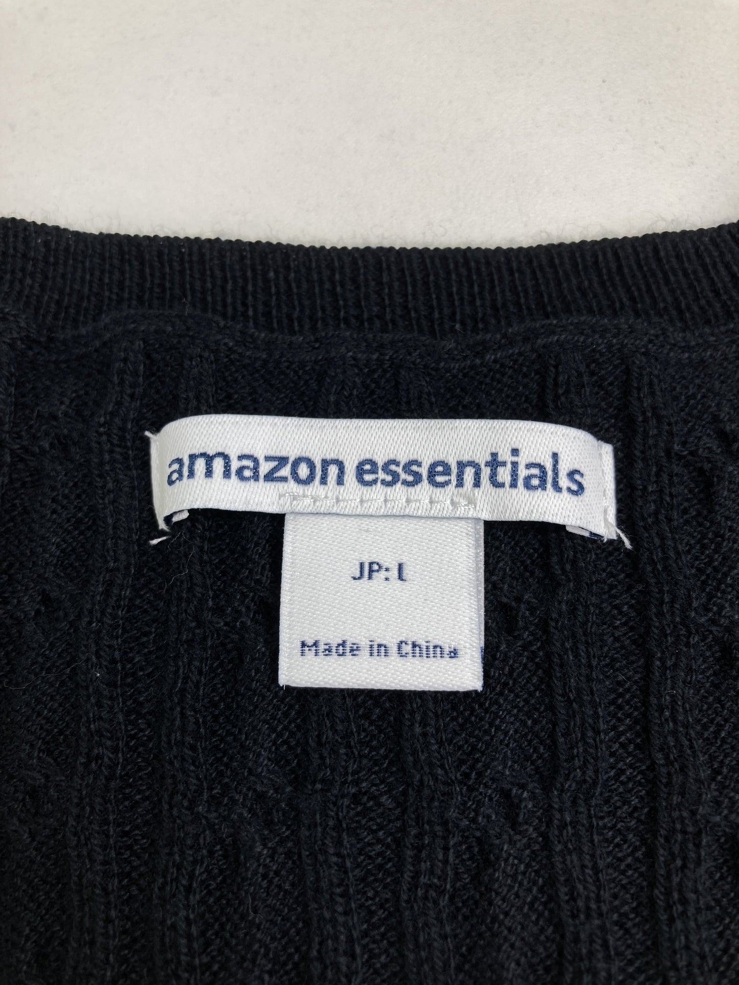 amazon essentials/ニット/セーター/トップス/ブラック/JP:L