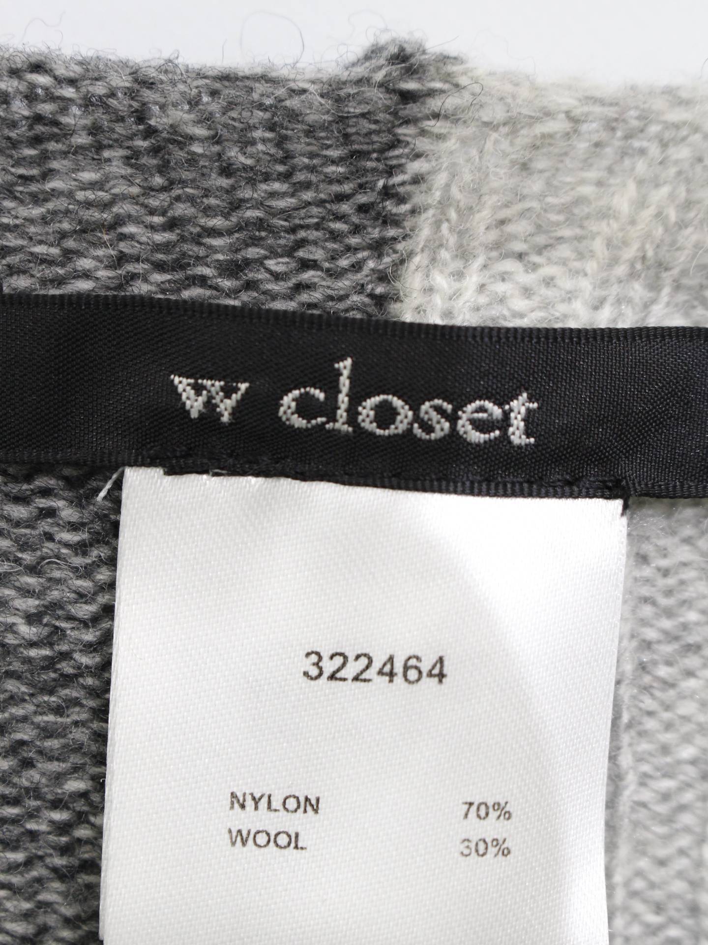 w closet/ダブルクローゼット/ニット/セーター/トップス/グレー/F