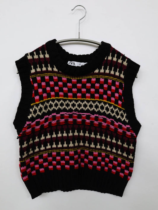 ZARA/ザラ/ベスト/トップス/ブラック/EUR L, USA L, MEX 30