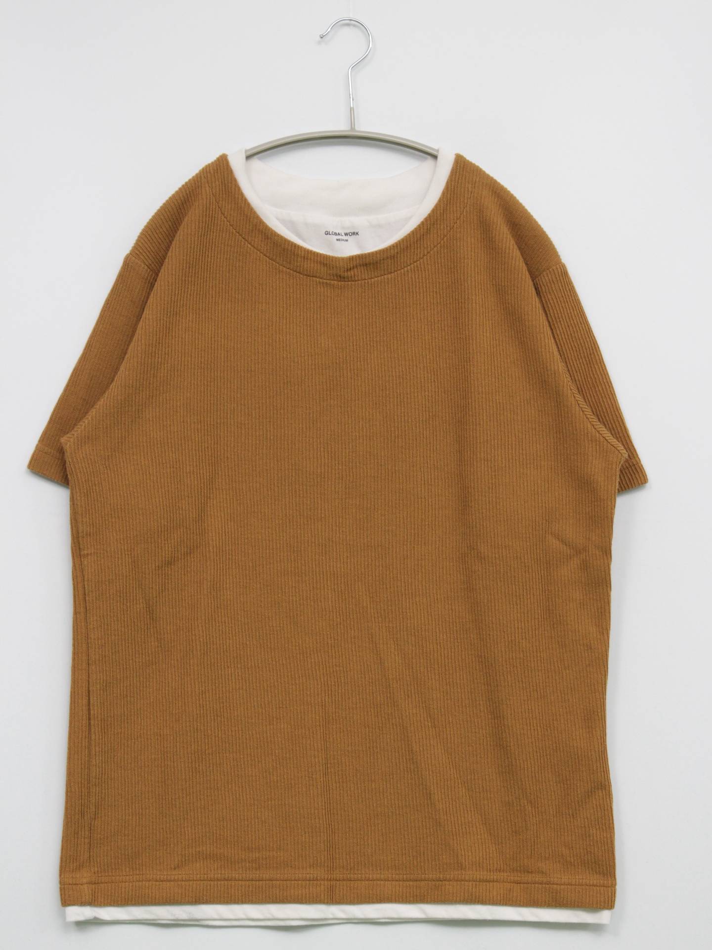 GLOBAL WORK/Tシャツ/カットソー/トップス/ブラウン/MEDIUM