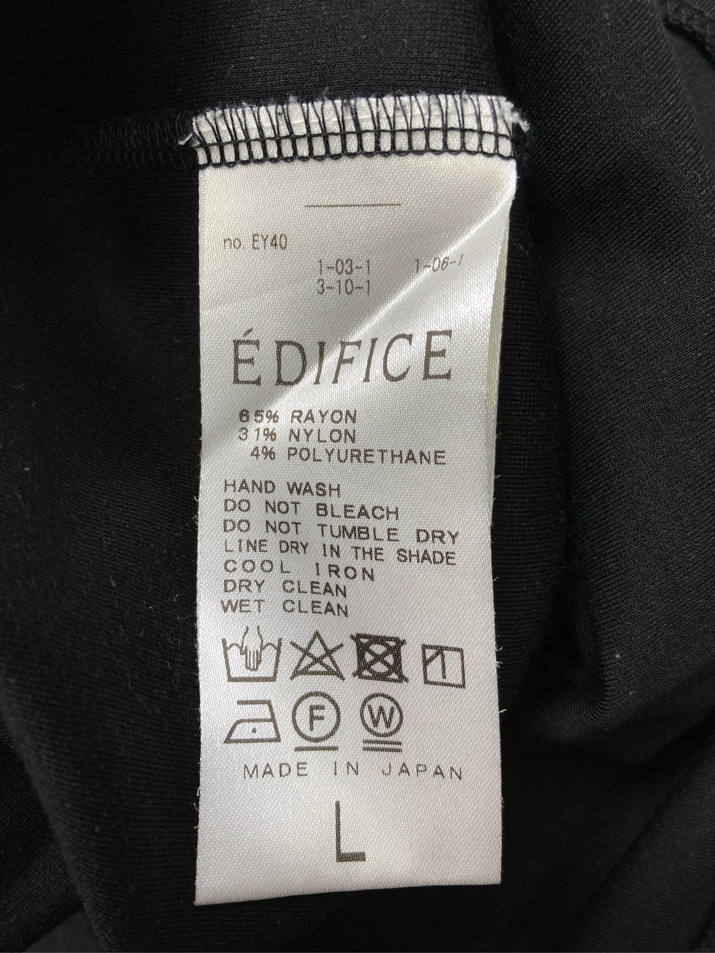 EDIFICE/エディフィス/ポロシャツ/トップス/ブラック/L