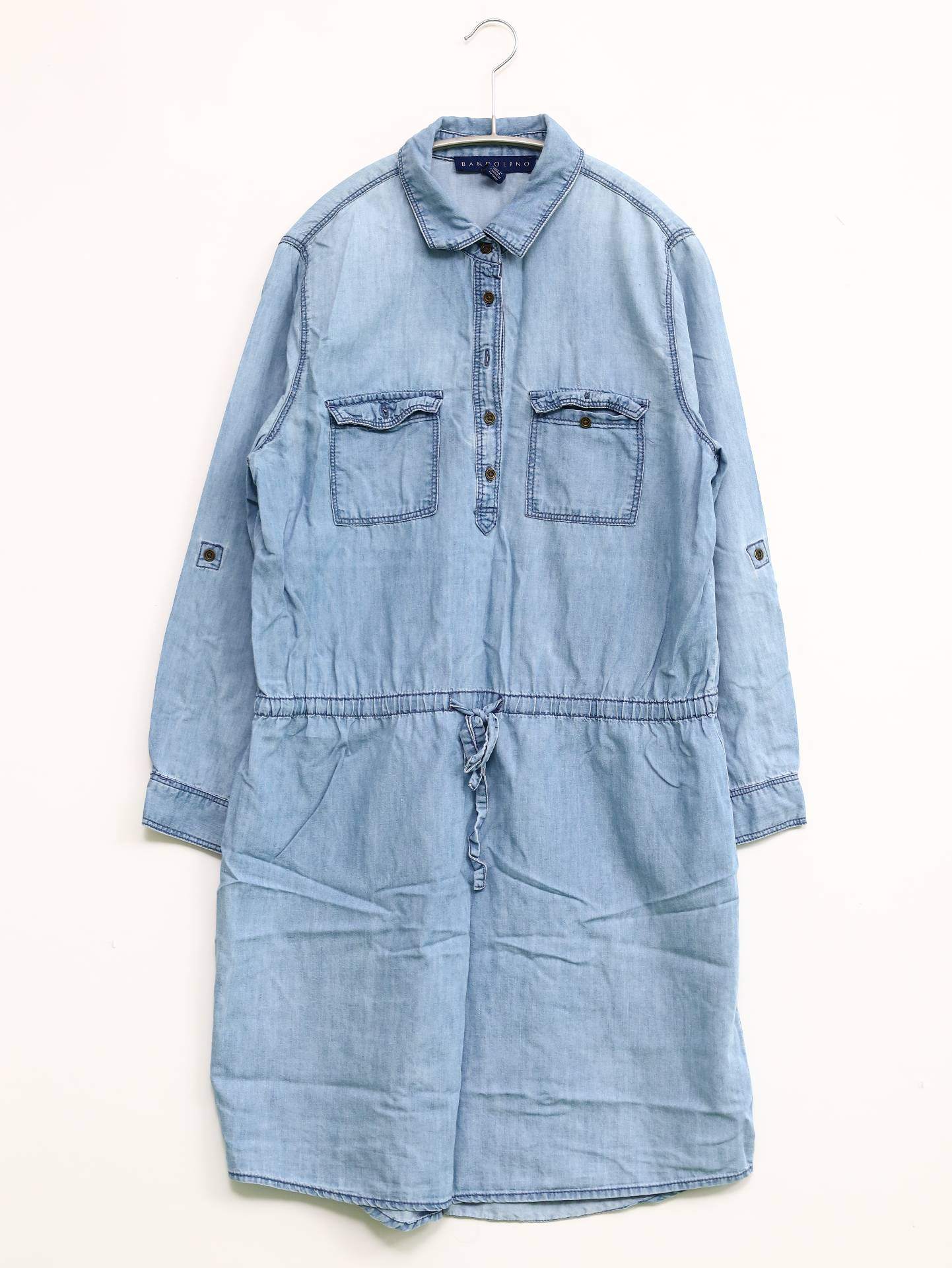 BANDOLINO/シャツワンピース/ワンピース/ドレス/ブルー/S