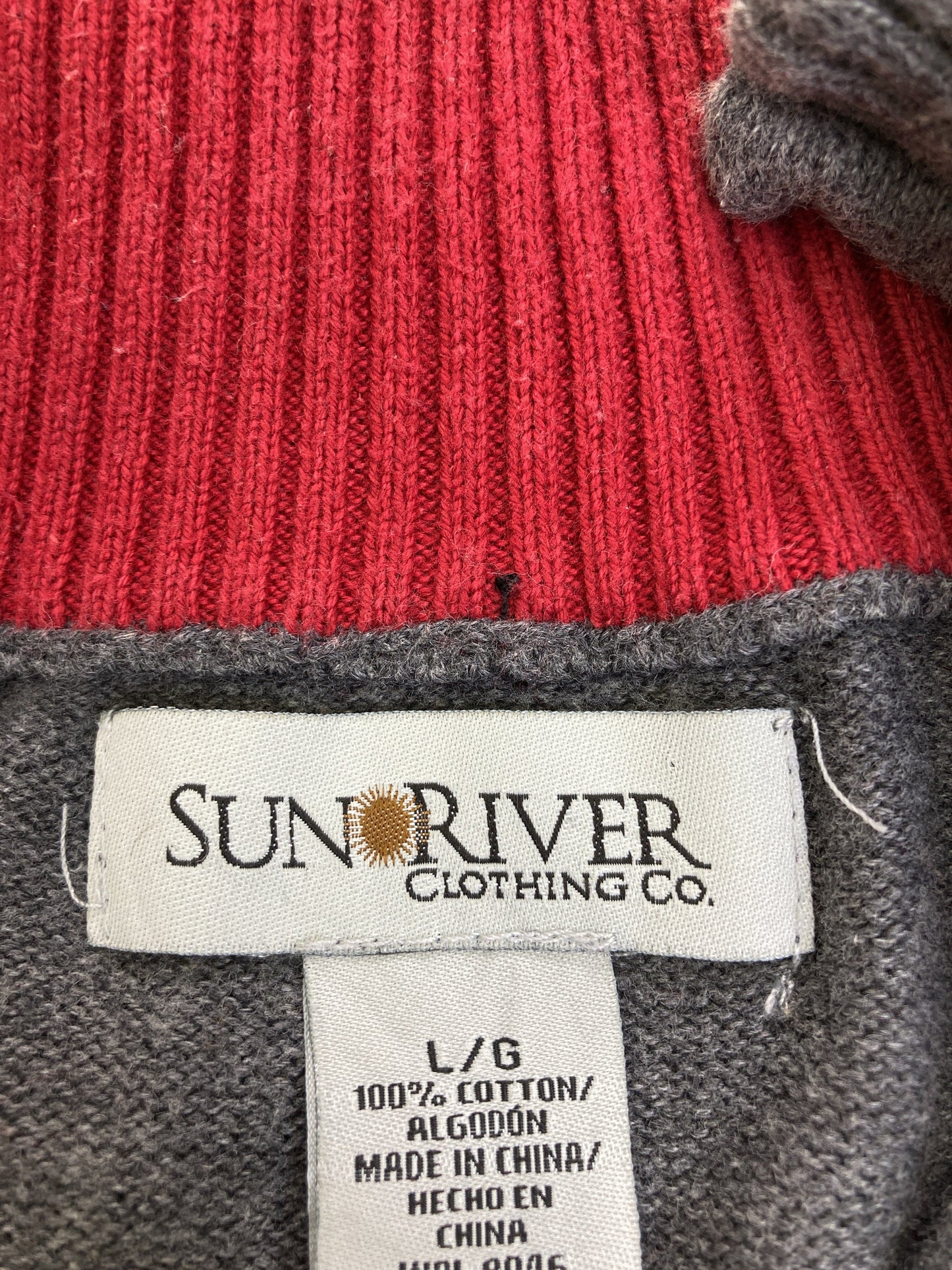 SUNRIVER/ニット/セーター/トップス/グレー/L