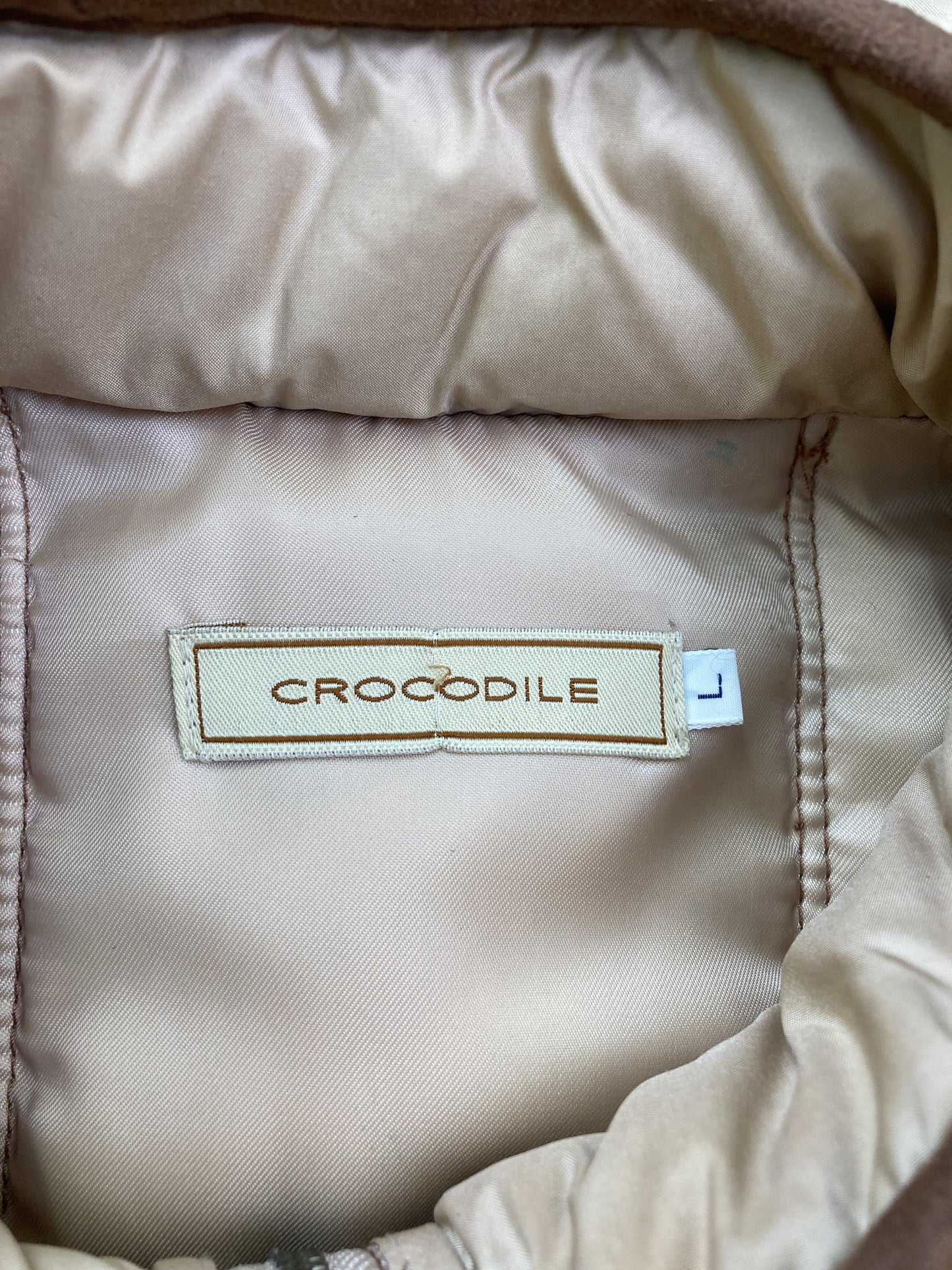 Crocodile/クロコダイル/ダウンジャケット/コート/ジャケット/アウター/ベージュ/L