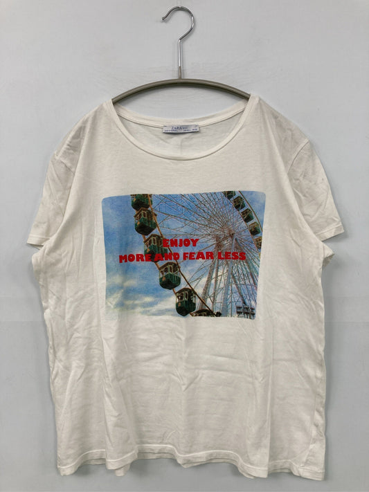 ZARA/ザラ/Tシャツ/カットソー/トップス/ホワイト/EUR L/USA L/MEX 30