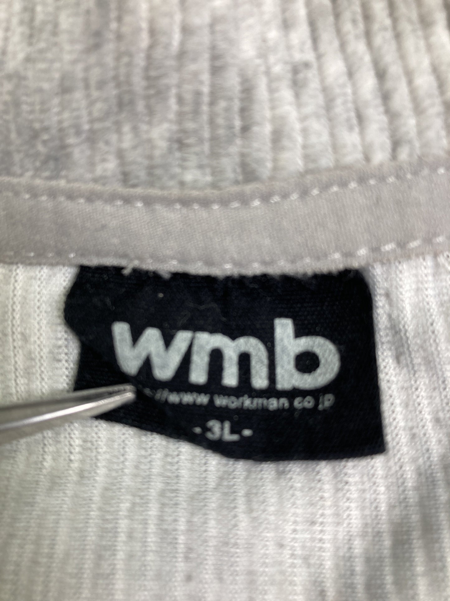 wmb/Tシャツ/カットソー/トップス/グレー/3L