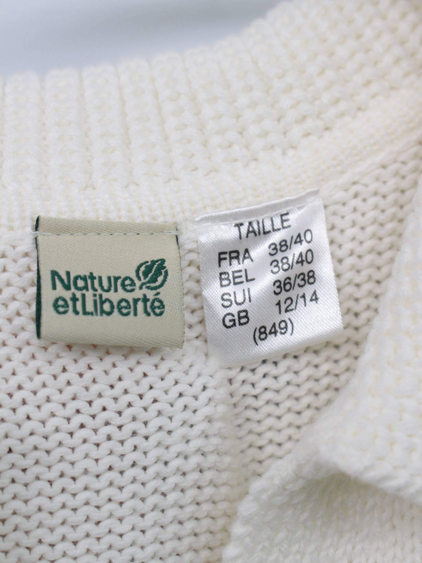 ニット/セーター/トップス/ホワイト/38/40