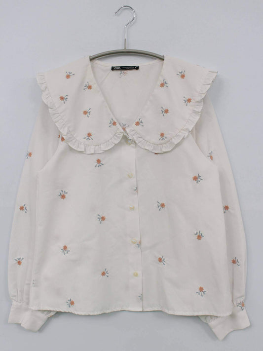 ZARA/ザラ/シャツ/ブラウス/トップス/ホワイト/XS