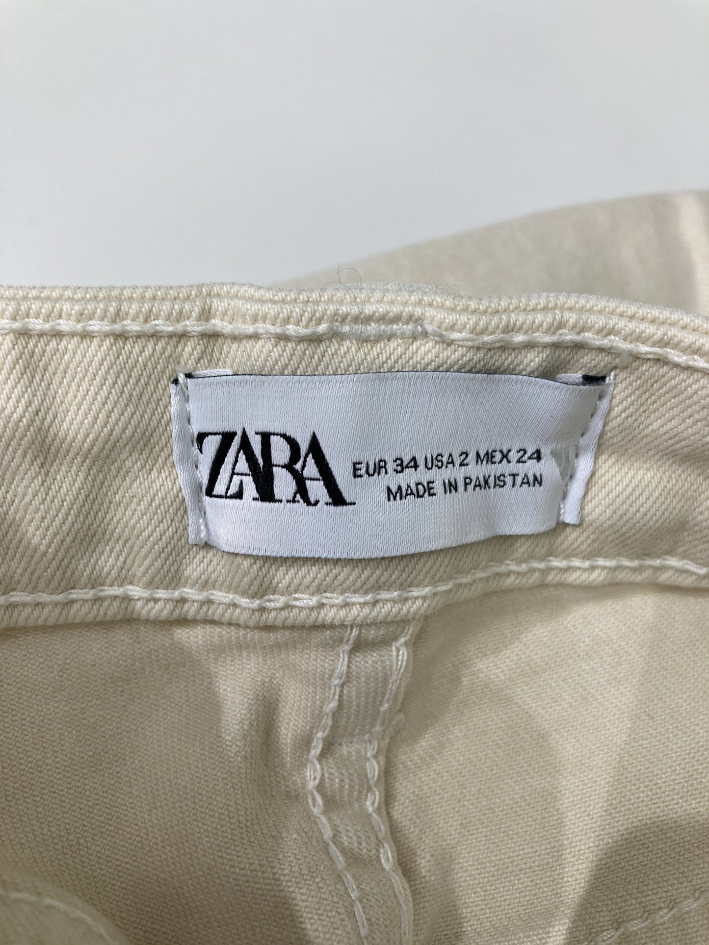 ZARA/ザラ/デニムパンツ/パンツ/アイボリー/EUR 34/USA 2/MEX 24