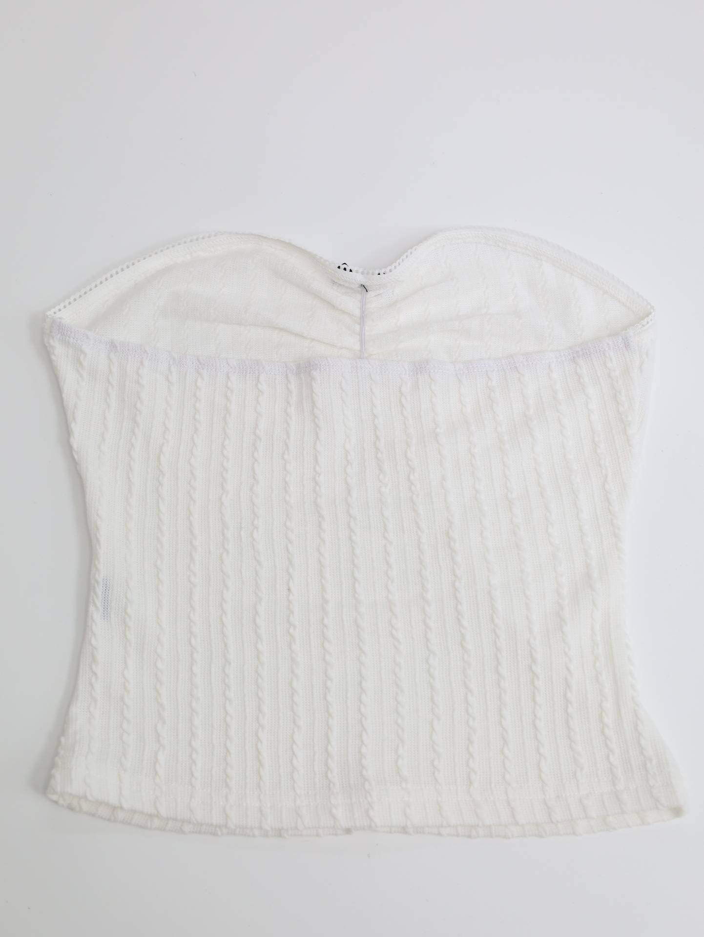 チューブトップ/トップス/ホワイト