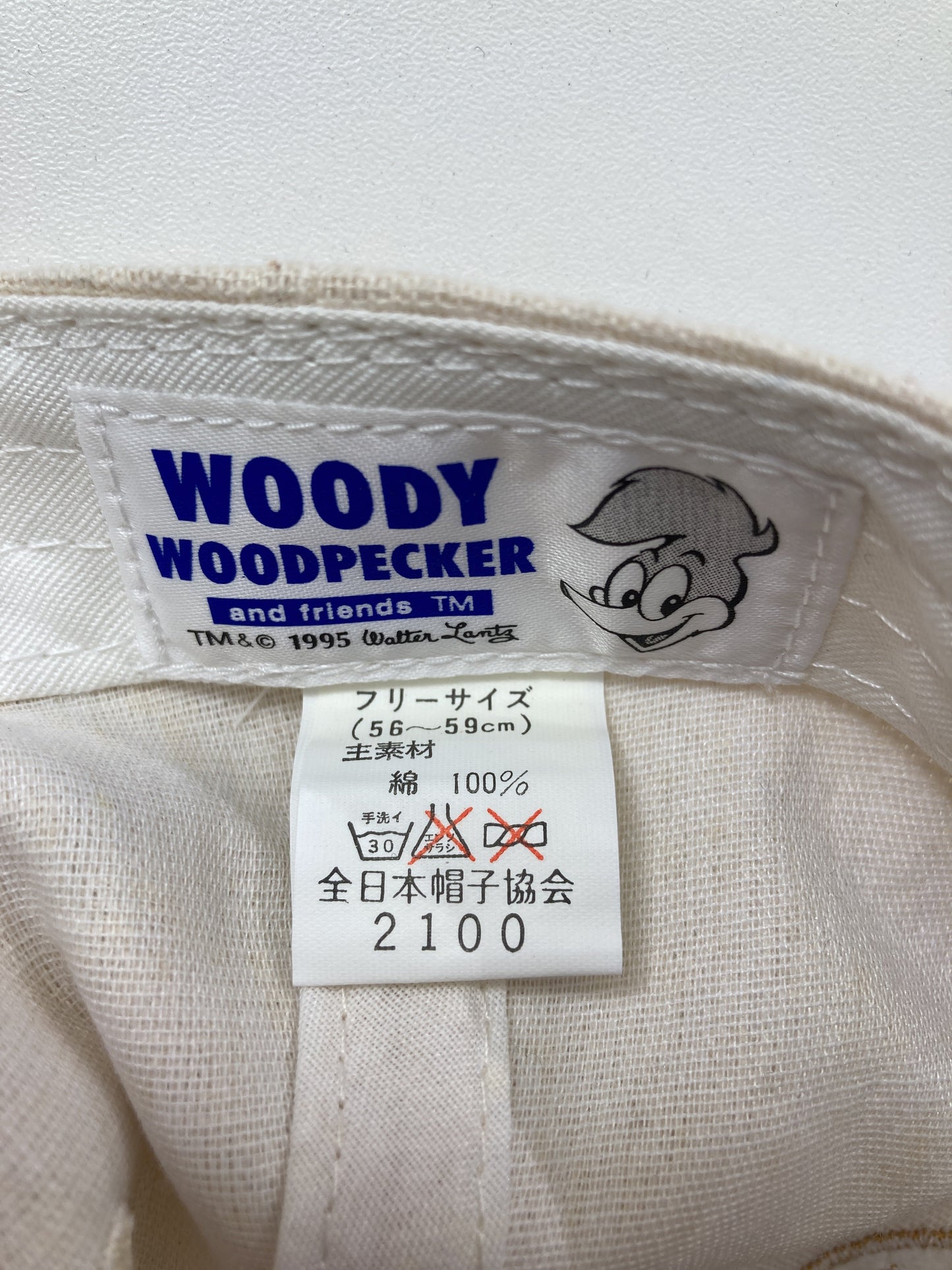 WOODY/キャップ/帽子/ホワイト/56〜59cm