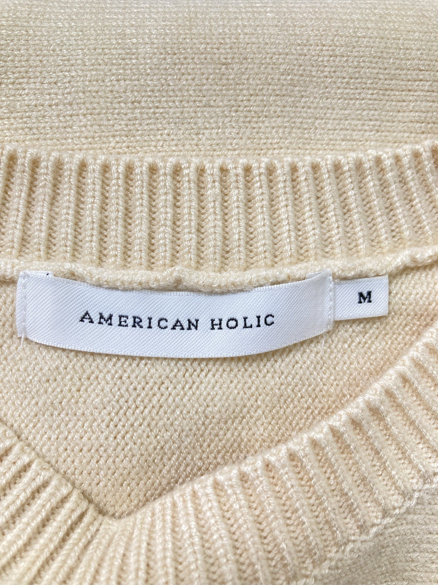 AMERICAN HOLIC/アメリカンホリック/ニット/セーター/トップス/アイボリー/M