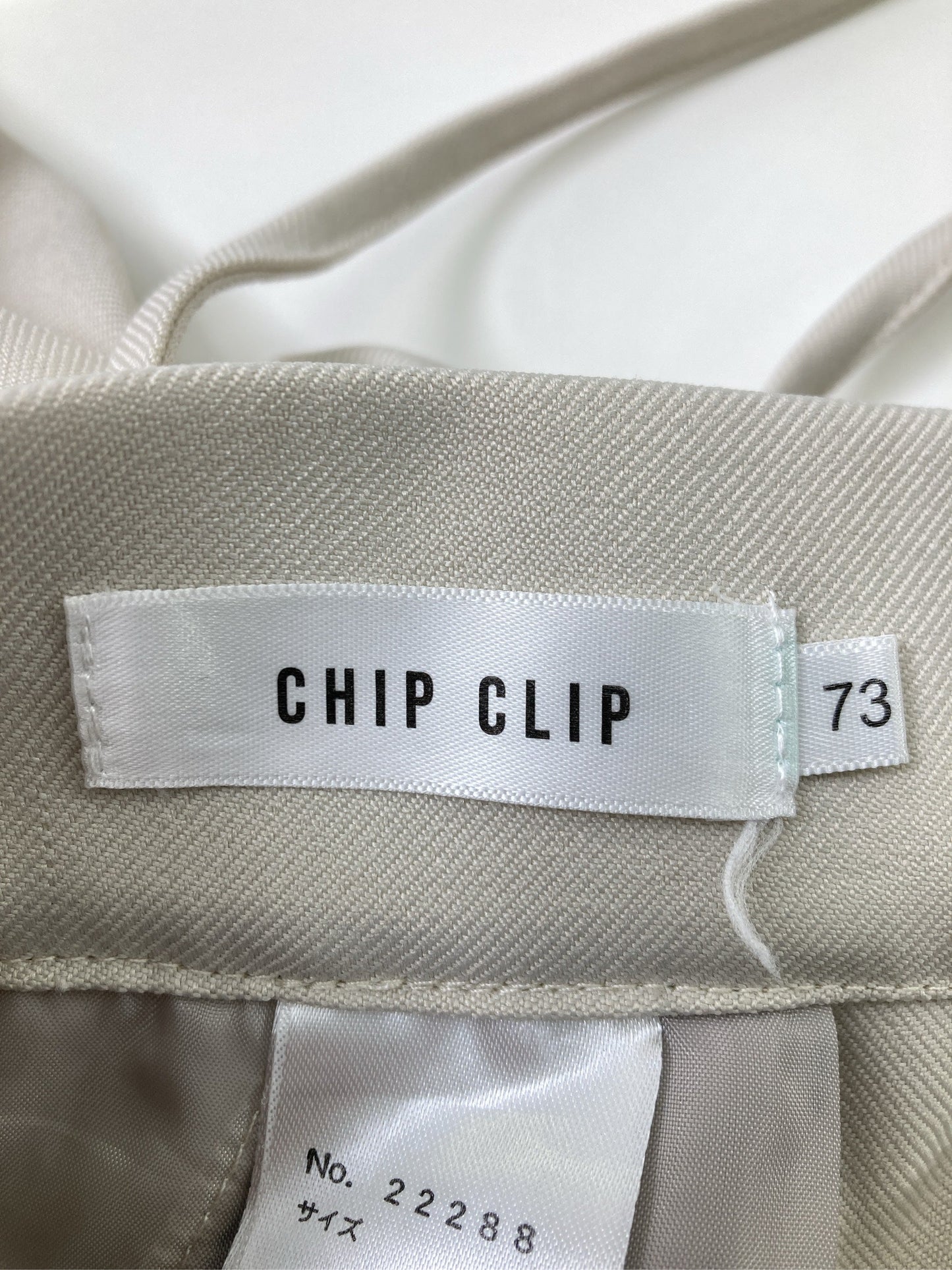 Chip Clip/チップクリップ/スラックス/パンツ/ベージュ/73