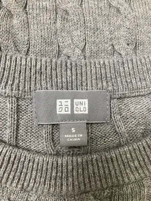 UNIQLO/ユニクロ/ニット/セーター/トップス/グレー/S