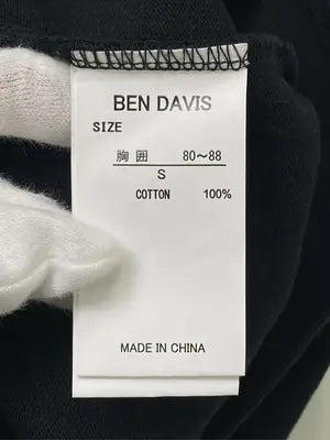 BEN DAVIS/ベンデイビス/Tシャツ/カットソー/トップス/ブラック/Small