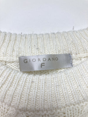 GIORDANO/ジョルダーノ/ニット/セーター/トップス/ホワイト/F