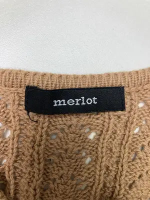 merlot/メルロー/ニット/セーター/トップス/ブラウン