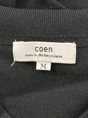 coen/コーエン/ポロシャツ/トップス/ブラック/M
