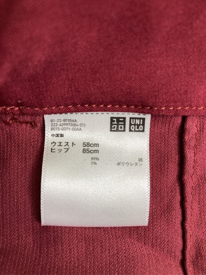 UNIQLO/ユニクロ/ショート/ミニスカート/スカート/レッド/ウエスト58cm　ヒップ85cm