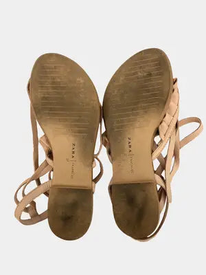 ZARA TRAFALUC/ザラトラファルック/サンダル/シューズ/ベージュ/37