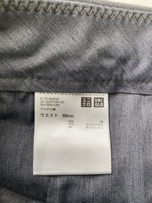 UNIQLO/ユニクロ/スラックス/パンツ/グレー/ウエスト88cm