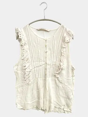 ZARA/ザラ/シャツ/ブラウス/トップス/アイボリー/USA L