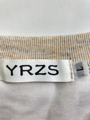 YRZS/Tシャツ/カットソー/トップス/ベージュ/L