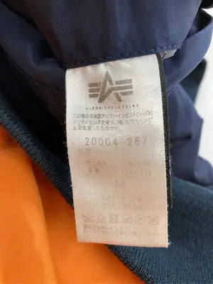 ALPHA INDUSTRIES INC./アルファインダストリーズ/MA-1/ジャケット/アウター/ネイビー/M