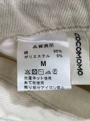 COCOMOMO/ココモモ/デニムパンツ/パンツ/アイボリー/M