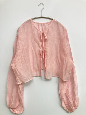 カーディガン/ボレロ/トップス/ピンク/M