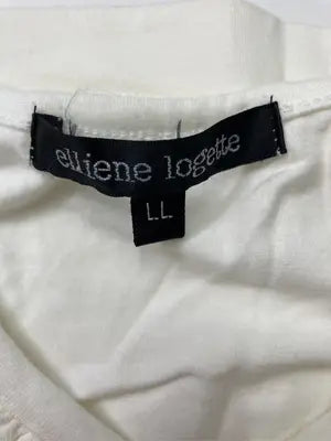 elliene logette/Tシャツ/カットソー/トップス/アイボリー/LL