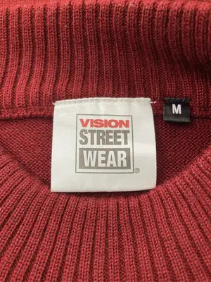 VISION STREET WEAR/ヴィジョンストリートウェア/ニット/セーター/トップス/レッド/M