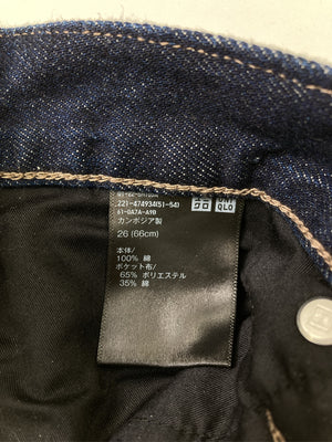 UNIQLO/ユニクロ/デニムパンツ/パンツ/ネイビー/26(66cm)