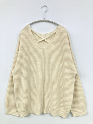 mily bilet/ニット/セーター/トップス/アイボリー/L