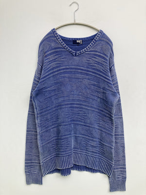 NAVY/ネイビー/ニット/セーター/トップス/ブルー/XL