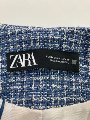 ZARA/ザラ/ノーカラージャケット/ジャケット/アウター/ブルー/USA M