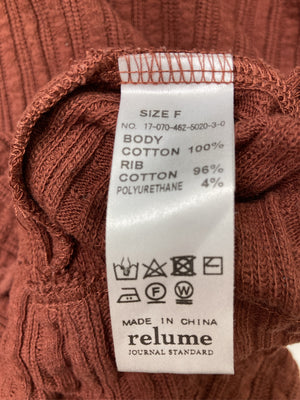 relume/レリューム/ニット/セーター/トップス/オレンジ/F