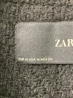 ZARA BASIC/ザラベーシック/ノーカラージャケット/ジャケット/アウター/ブラック/M