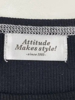 Attitude makes style!/アティチュードメイクススタイル/Tシャツ/カットソー/トップス/ブラック/M