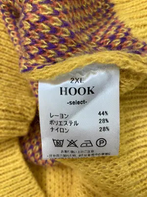 HOOK/フック/ニット/セーター/トップス/イエロー/2XL