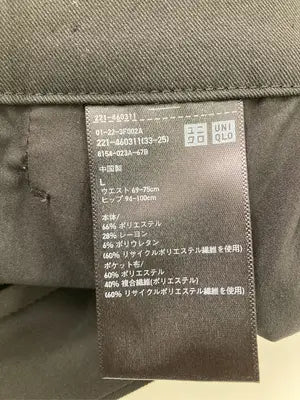 UNIQLO/ユニクロ/スラックス/パンツ/ブラック/L