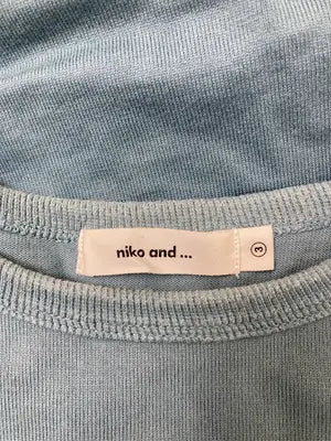 niko and .../ニコアンド/Tシャツ/カットソー/トップス/ブルー/3