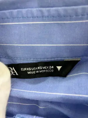 ZARA/ザラ/シャツ/ブラウス/トップス/ブルー/USA XS