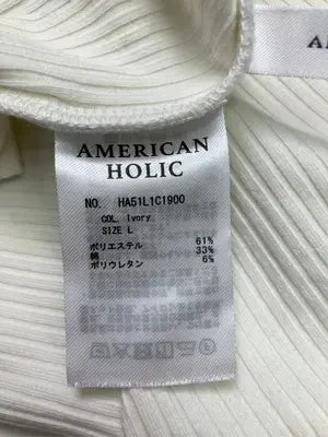 AMERICAN HOLIC/アメリカンホリック/Tシャツ/カットソー/トップス/アイボリー/L