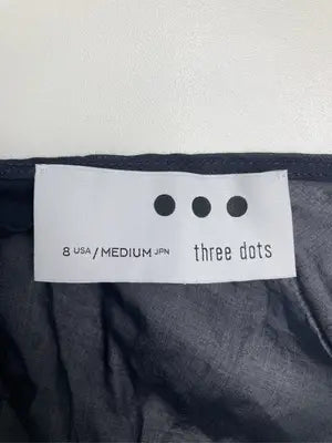 three dots/シャツワンピース/ワンピース/ドレス/ブラック/MEDIUM