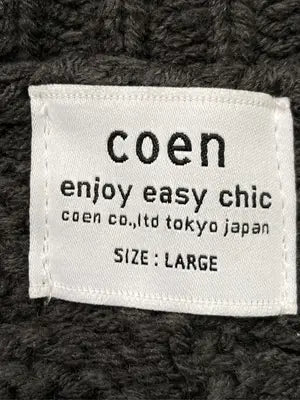 coen/コーエン/ニット/セーター/トップス/ブラック/LARGE