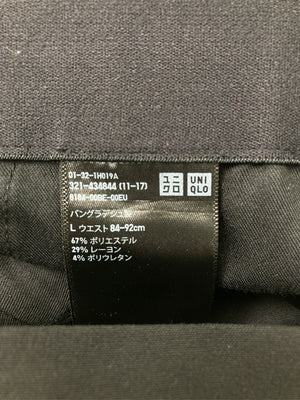 UNIQLO/ユニクロ/スラックス/パンツ/ブラック/L  ウエスト84-92cm