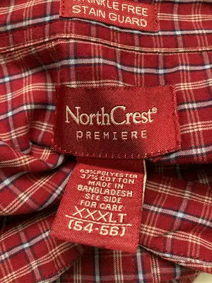 NorthCrest/シャツ/ブラウス/トップス/レッド/XXXLT